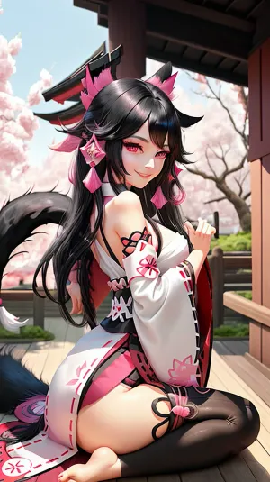 在一个遥远的土地上,有一个叫亚伊的美丽的女人。 她有长长的黑色头发,穿透着粉红色的眼睛,似乎在人们的心目中看到. 她的耳朵装饰着美丽的白花和尾巴