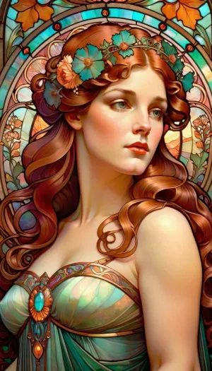 女性は、コンピュータの前で座っています。彼女の指は、彼女が彼女の最新のプロジェクトで働いたようにキーボードを飛んでいました。 突然、彼女の画面にポップアップした通知。 有名なアートスタジオAlphonse Mucha Styleからのメールでした