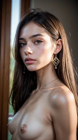 The girl was a professional model with high cheekbones and full lips. Her skin was flawless, and her hair was perfect. She wore the latest fashion trends, and her make-up was perfect. She posed for hours in front of the camera