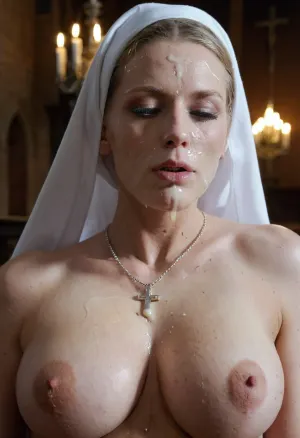 काली नन की टोपी में नन ने महिला को चर्च से बाहर एक दिमिली लिट चर्च में ले लिया। वे विभिन्न पोज़ में नग्न महिलाओं की कई तस्वीरें चलाते हैं, प्रत्येक एक पिछले से अधिक उत्तेजक होते हैं। महिला मदद नहीं कर सकती लेकिन ईर्ष्या महसूस कर सकती है