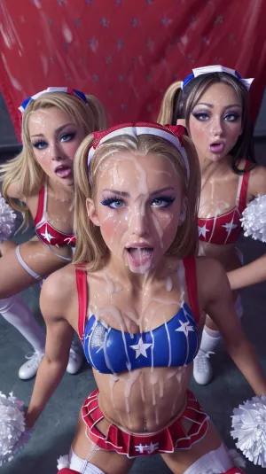 El grupo de hombres, con un hombre musculoso cautivado por la estrella porno generada por AI en pantalla, no pudo evitar imaginar lo que sería tener su bukkake delante de sus amigos