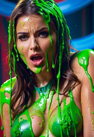 The woman was a natural beauty with long, flowing hair and a voluptuous figure. She had always been popular with men, but she had never been interested in them. That is until she stumbled upon an online game show where the prize was a