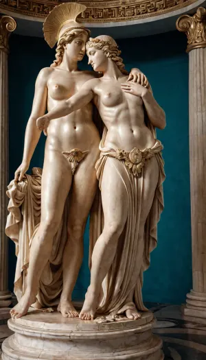 Athena와 Aphrodite의 photorealistic 이미지는 AI 기술에 의해 창조해, 진보된 컴퓨터 도표 및 인공 지능과 더불어, 인간적인 손으로 가지고가는 제일 사진을 능가하는 걸작입니다