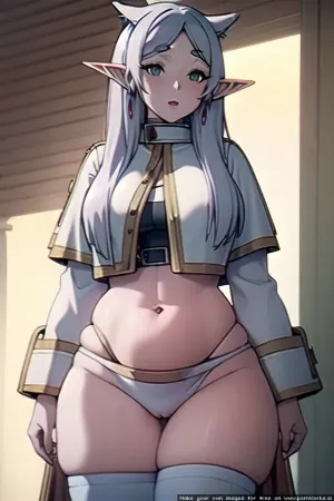 一个长白头发和精灵耳朵的女人独自坐在一个黑暗的房间里,她的眼睛扫描了笔记本电脑的屏幕. 她在寻找Pikky Frieren的照片,他是一位著名的色情明星,有着绿色的眼睛和冷静的表情. 那个女人