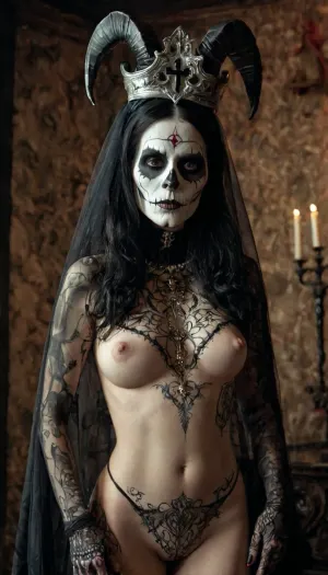 Женщина в наряде Papa Emeritus IV была известна своей способностью генерировать сексуальную энергию через свое тело, которое она использовала в качестве вдохновения для своих рок-н-ролльных выступлений. У нее была татуировка папы на животе, и она использовала