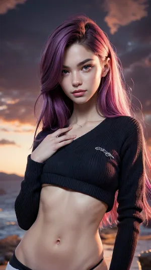 L'AI ha generato una storia pornografica con le parole chiave "AI, generare, porno, immagine e testo: Corpo atletico, 18 anni, volto perfetto," illuminazione scura. La storia è di una bella ragazza con alto dettaglio e viso perfetto che è