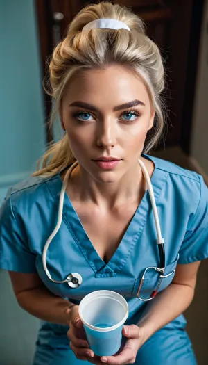 The woman's eyes were mesmerizing, with a perfect skin texture and high quality eyes. Her ultra-detailed hair was perfectly round, with evenly spaced roots. The highly detailed eyes were perfectly symmetrical, with matching irises and pupils,