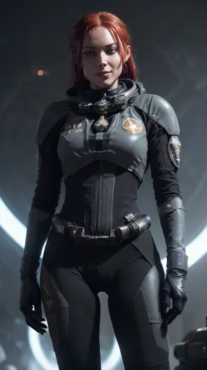 Alina is a woman with blue eyes and a picture that looks relaxed. Her name is Space Pirat, and she uses high-definition pictures to create hyper-realistic portraits. The uniformly staged images are generated using UHD technology, which creates