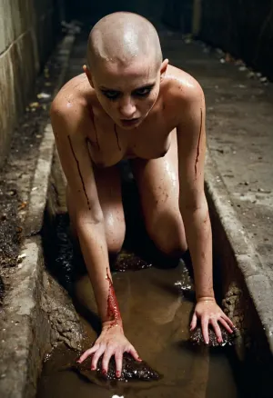 The woman was brutally beaten and raped in the sewers by a group of men who laughed and jeered at her naked body