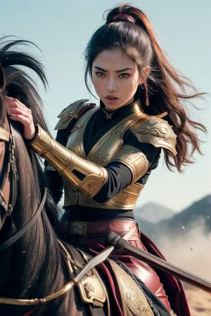 The woman stood in front of the mirror admiring her new Katana with Scabbard. It was a beautiful dark wood scabbard with a sleek design that complemented the sword's sleek design perfectly. As she admired her reflection in the mirror