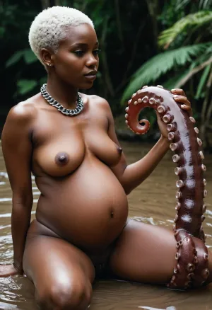 La giovane ragazza africana si sedette nella sua cumbata gigante, godendo il calore dell'acqua e il piacere del suo tocco. Era nuda, salva per un piccolo panno bianco che a malapena copriva la sua modestia. I suoi occhi erano chiusi mentre lei lasciava