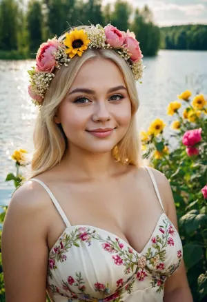Olga, ein schickes Mittelstück, stolperte auf einem verzauberten Garten mit schönen Blumen und Bäumen. Sie verbrachte Stunden damit, ihre eigene Reflexion im Spiegel zu starren und zu bewundern, wie schön sie mit ihren großen Augen und ihrem großen Lächeln aussah. Ein