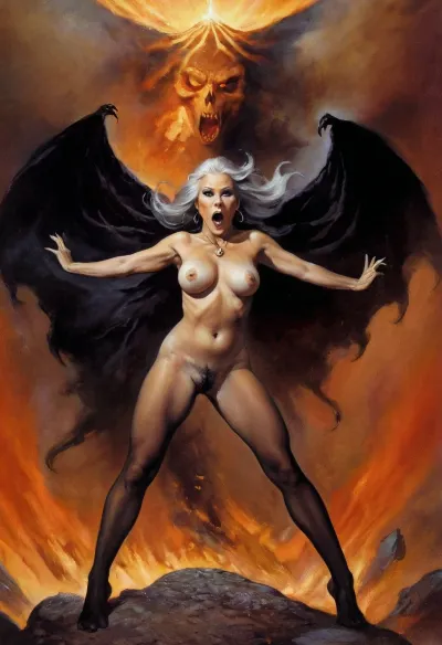 A mulher era uma bruxa, e ela tinha acabado de completar um ritual poderoso. Ela estava de pé no pentagrama, nua e suando com os olhos fechados. De repente, ela sentiu um aumento de poder que coursava através de seu corpo. Foi como nada