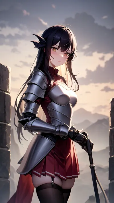 Once upon a time, there was a dragon girl named Emily who lived in a small village. She loved to wear her armor and carry her sword everywhere she went. One day, while exploring the forest, she stumbled upon a group of young girls who