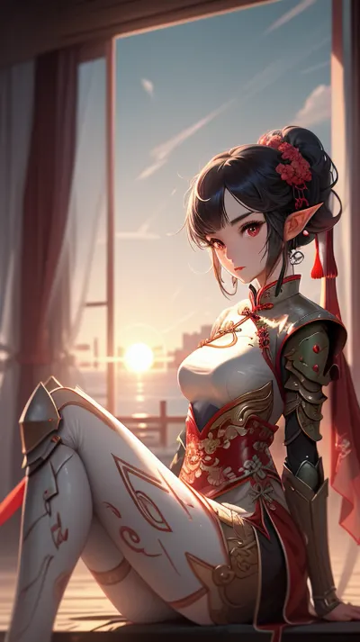 Lily, an elf girl, and the AI met in cyberspace and fell in love. They used their newfound powers to defeat their enemies and live happily ever after in cyberspace