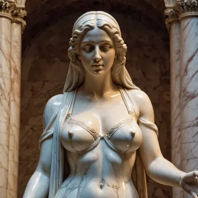 The 21-year-old woman's statuesque figure, adorned with a voluptuous bust, was a sight to behold