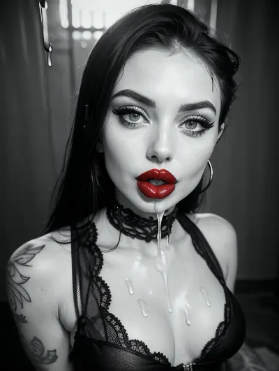 人工智能制作的图片描绘了一位有着现代迷恋元素的古装美貌女性,一位过于细致的超现实主义的美貌女性,穿着现代蕾丝时装,结合了从头到脚的经典裁缝风格