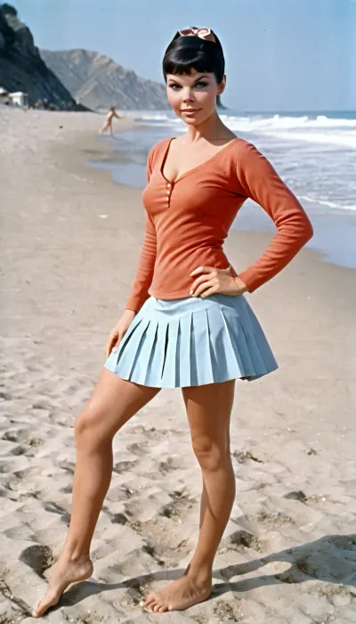 Yvonne Craig was a natural beauty with a perfect face and no makeup, known for her high definition photograph