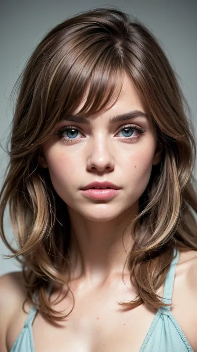 The girl in the photo was a real beauty. Her eyes were big and blue, her lips were full and pink, and her hair was thick and wavy. She had a sweet smile that made your heart melt. She was wearing a cute outfit