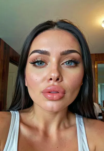 A 19-year-old bimbo slut with high quality, highly symmetrical face, foxy eyes, and a smile that could melt hearts. She was on Instagram flaunting her ultra-sophisticated look with a high quality camera