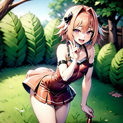 Femboy, a cute guy in a dress with an open mouth, was wearing a picture of an AI. He looked like a girl but wasn't one. His name was Femboy and he loved to wear dresses and makeup