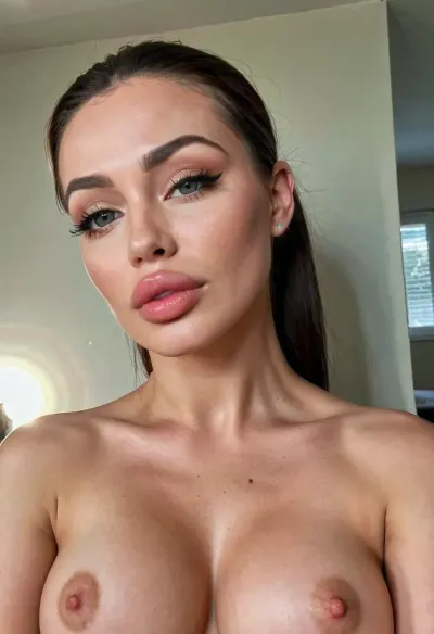 十九岁的bimbo荡妇完美地结合了硅酮,整形手术,以及填充器来实现她期望的外观. 她的嘴唇浮肿而闪亮,她的鼻子完全对称,她有一个美丽的微笑