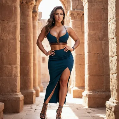 La chica con 6 abdominales, falda larga, cuerpo completo hasta los tacones, y tacones gladiadores estaba de pie delante del espejo admirando su nuevo traje. No podía esperar para mostrar su nuevo look a sus amigos en el club