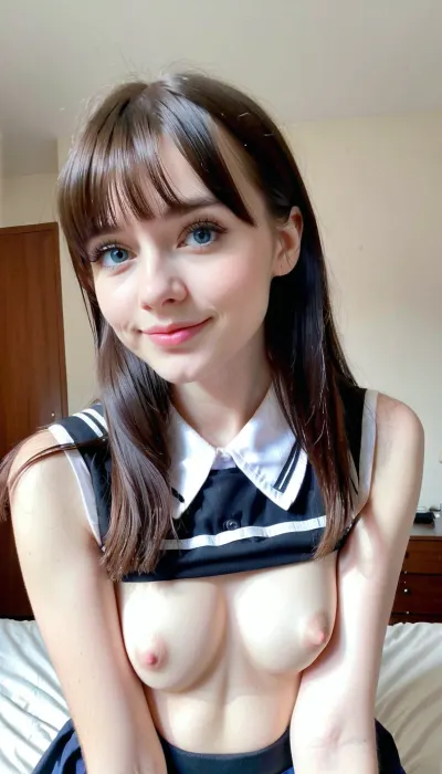 La ragazza ha cercato foto della donna perfetta online e ha cliccato su una foto di una donna con ciglia lunghe, piccole tette, e dimple. Faceva clic sul pulsante "generato" e aspettava con ansia la reazione della madre
