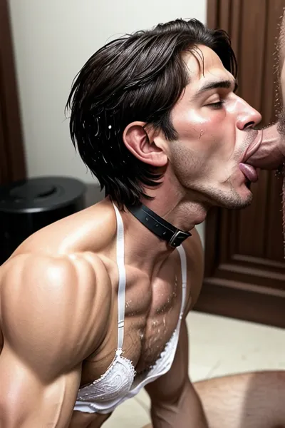 大きなペニスを持つ男は、黒い革のハーネスを身に着けている男性を貫通し、アンダルセックスの間にサポートするために彼の足の上に保持します。 2人の男性は、他の人が脚を上っている間、動物性に従事しています。 彼らは淡い肌、筋肉を持っています