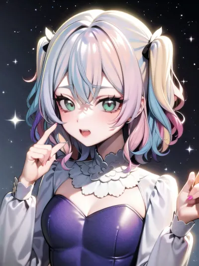 Yuy created a hair-generating AI that could generate any type of hair, from straight to curly, and even wigs. He created a picture of a beautiful woman with long, flowing hair and shared it with his colleagues. They were