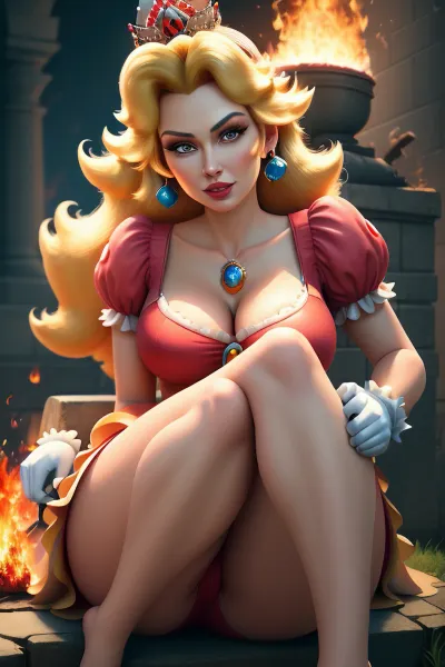 La princesa Peachis, una mujer hermosa con una visión de arte pornográfico, se encontró arrodillada frente al hombre que era tan hábil para crear tales obras maestras. Ella tenía una foto de una mujer hermosa en su mano y le pidió que