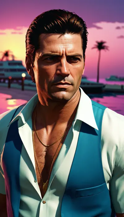 Tommy Vercetti, ein ehemaliger Gangster, der Geschäftsmann wurde, saß in seinem luxuriösen Penthouse mit Blick auf die Stadt Vice City. Er hatte gerade ein Bild von seinem alten Freund Michael De Santa bekommen, der nun ein erfolgreiches Geschäft in GT betreibt