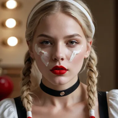 La ragazza bionda si sedette di fronte al computer, le sue dita che volano attraverso la tastiera come lei ha generato una nuova storia. Improvvisamente, sentì un bussare alla porta e rapidamente copriva il viso con un panno bianco. Ha aperto la porta per trovare una consegna