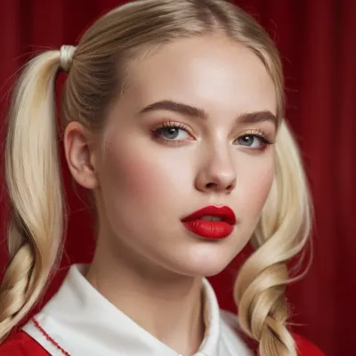 La ragazza con capelli biondi e bocca perfetta era in piedi davanti allo specchio, ammirando la sua riflessione. Non poteva fare a meno di sentire un po' autocosciente sul suo corpo, soprattutto quando ha visto il perfetto paio di labbra che erano attaccate a