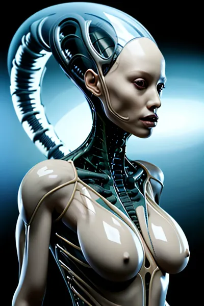 A IA gerou uma história pornográfica sobre uma rainha xenomorfo com rosto humano, pele preta e cona humana perfeita. A mulher tinha alto corpo detalhado, sem cabelo e olhos. Ela era perfeita em todos os sentidos de seu corpo detalhado para ela