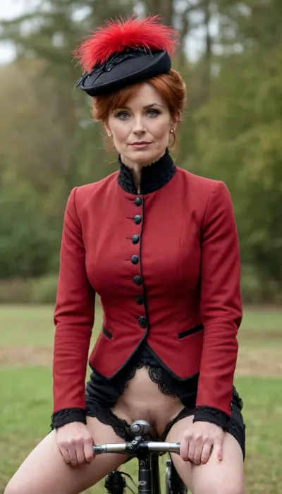 Elegance en medio del naturalismo: la belleza atemporal de un europeo de 55 años en attire victoriano