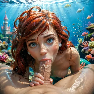 Le délice des eaux profondes d'Ariel : une histoire non conventionnelle de la petite sirène

- Oui.

Sous la mer éblouissante à pointes de corail, une rouquine déshonorée, la princesse Ariel de La Petite Sirène se tenait, son corps sirène léché et nu, ses cheveux sales encadrant un visage curieux et mignon. Sa texture de peau détaillée glissée au soleil, révélant une poitrine exposée alors qu'elle s'appuyait sur un corps parfait et détaillé, le pénis d'un homme niché dans sa bouche, évoquant un acte de gorge profonde. Cette scène sensuelle s'est déroulée au milieu d'un riche fond détaillé du palais sous-marin, où Ariel, dans sa gloire nue, semblait se réjouir en le piétinant, son corps mouillé et ses cheveux reflétant la joie et le plaisir du moment.