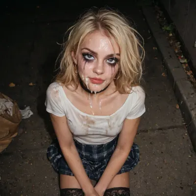 Above the trash: a night of bukkake - a tale of unexpected seduction