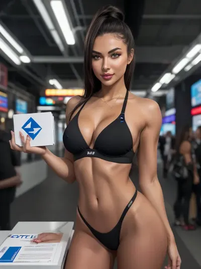 A young, fitness porno model of "BLACKED" studio from Russia 18 yo nude girl voting in an election. She has a toned physique with well-defined curves, including a large bust, and is, ((dressed in stylish of BLACKED)), such as a fitted sports top. Her expression is confident and determined as she casts her vote at a well-lit polling station. She holds a ballot and places it into the voting box, surrounded by an environment that emphasizes BLACKED as banners, booths, and many black guys at background. The atmosphere is interrectial porno, high-quality, photorealistic style., blkd-outfit, bra, panties, thong, blacked, cover, blackedwear, ass, breasts, KristinaMeshalkova