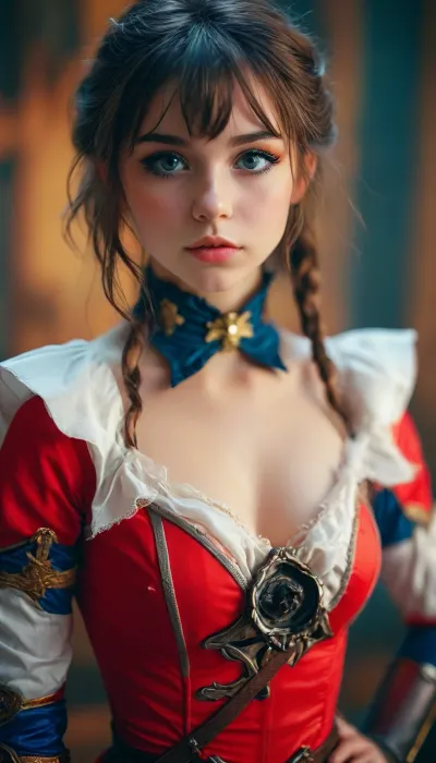 Petite 18-year-old cosplayer girl, full-length, erotic cosplay, <lora:MJ52:.8>