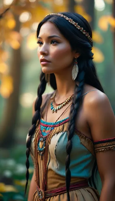 Pocahontas, <lora:Midjourney Image Enhancer XL v1:.8>