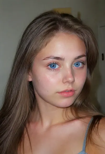 (desaturated skin color), (real amateur party), (candid surprise Photo), (amateur photo), (off-guard Photo), (unedited raw Photo), (on all fours, 1.5), looking at camera, (improvised pose), (back view), (side view), (close up), (taken from a Samsung Galaxy), realistic photo, Galaxy, (young face and body:1.6), p long straight hair, ((brunette, dark eyebrows, blue eyes, chubby)), badquality, olddigitalcamera, leak, film, grain, jpeg, artifacts, res, quality, 90s, style, 80s, Analogic, 1990s, igbaddie, photo, portrait, raw, lighting, overexposed, harsh, flash, all, fours, arching4s, <lora:badquality_v02:.9>, <lora:Old_Digital_Camera:1.2>, <lora:Portraits_and_beuty (1):1.1>, <lora:igbaddie-XL:.6>, <lora:arching4s:.5>