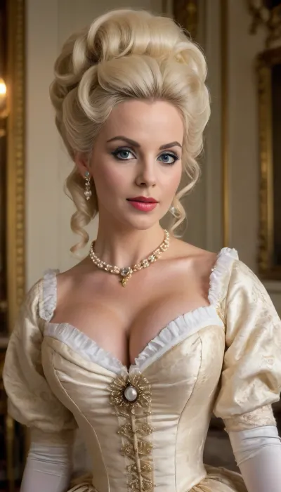 Elegant marie antoinette at dawn