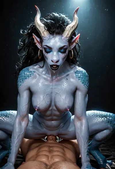 masterpiece, fit vascular, skinny, good lighting, (pale woman), nude, (intense orgasm), (intense veins all over her body), (light blue detailed vein texture:1.2), (transforming into a veiny anthro succubus woman:1.3), (bulging veins), (sharp scaly claws on her hands:1.13), pointed ears, (black lipstick), (eyeliner), (running makeup), <lora:SG2:.8>, x, morphing, into, y, <lora:SDXL1.0-LoRa_Zeitgeist-Morphing-Concept_by-AI_Characters-v1.0:.8>, doggystyle, from, behind, human, on, anthro, feral, <lora:SDXL_Human_Male_Furry_Female:.8>