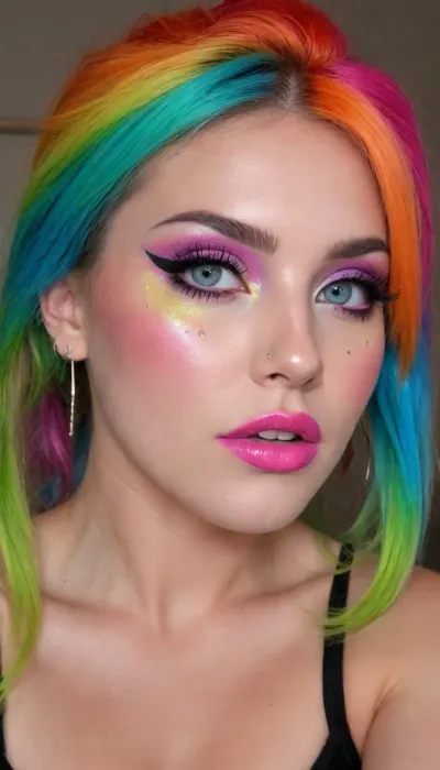 (avant-garde snapshot aesthetic, adorable girlfriends, group of girlfriends:1.6), (punk rock model, punk attitude, punk hair style, eye catching hairstyle, vibrant hair:1.5), (rainbow makeup, vibrant makeup, shimmering makeup, pride makeup:1.6), (focus on eyes, sharp focus on eyes:1.7), (detailed skin, maximum skin detail, detailed clothing:1.3), (natural skin texture, natural hair texture, vellus hairs, goosebumps:1.3), (vibrant and inspirational color palette:1.2), (shallow depth of field:1.4), (dramatic lighting:1.3), (blurred background:1.1), ziprealism, igbaddie, wide opened mouth, long tongue out, ahegao, ahegao tongue, <lora:igbaddie-XL:.8> (avant-garde snapshot aesthetic, adorable girlfriends, group of girlfriends:1.6), (punk rock model, punk attitude, punk hair style, eye catching hairstyle, vibrant hair:1.5), (rainbow makeup, vibrant makeup, shimmering makeup, pride makeup:1.6), (focus on eyes, sharp focus on eyes:1.7), (detailed skin, maximum skin detail, detailed clothing:1.3), (natural skin texture, natural hair texture, vellus hairs, goosebumps:1.3), (vibrant and inspirational color palette:1.2), (shallow depth of field:1.4), (dramatic lighting:1.3), (blurred background:1.1), ziprealism, igbaddie, wide opened mouth, long tongue out, ahegao, ahegao tongue, <lora:igbaddie-XL:.8>