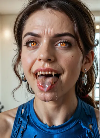 masterpiece, realistic, detailed, photorealistic, good lighting, pale veiny sexy fit milf, (dragon curse:1.13), ((cursed veins), (detailed bulging vein texture:1.13)), (possessed:1.15), (drooling saliva from her mouth:1.2), (dragon eyes), (very torn clothes:1.2), in a gym, (growing sharp dragon fangs), <lora:SDXL_Human_Male_Furry_Female:.8> masterpiece, realistic, detailed, photorealistic, good lighting, pale veiny sexy fit milf, (dragon curse:1.13), ((cursed veins), (detailed bulging vein texture:1.13)), (possessed:1.15), (drooling saliva from her mouth:1.2), (dragon eyes), (very torn clothes:1.2), in a gym, (growing sharp dragon fangs), <lora:SDXL_Human_Male_Furry_Female:.8>