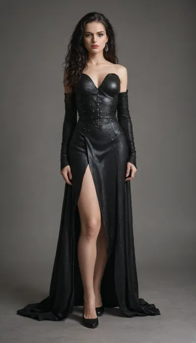 ((Postapocalypse:1.8)), fully closed clothes girlfrend, panorama, Grim post-apocalypse girl, full body view, 8k wallpaper, very long black hair, sexual pose, ((hyper realistic, masterpiece)), beautiful girl, detailed skin texture, Textured leather clothes, closed clothes, ultra texture quality, Full body raw photo, long beautiful legs, small tits, high detail of clothes, camera focus on clothes, high detail of the edges of clothes, high detail clothes, brown leather apocalypsis warrior clothes, WARRIoR, Furiosa, mad max, RAGE, face