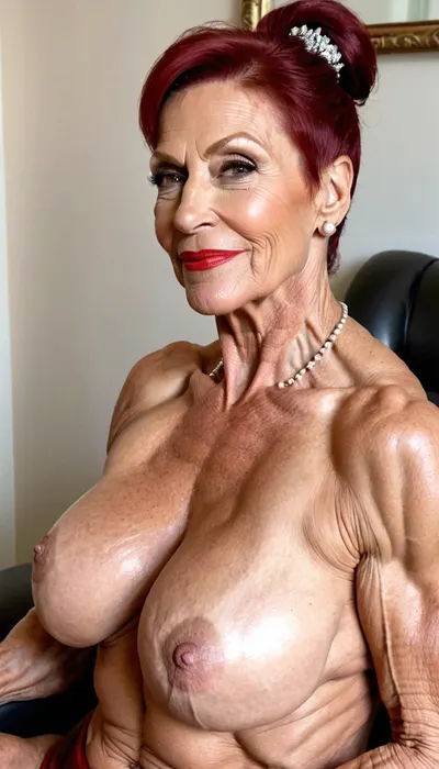 she takes off her bra, close up tits, wrinkle long tits, side view, super burgundy hair, granny sex, close up mouth, very old granny, naked big boobs, sitting by a hairdresser, sexy mouth, little open the mouth, red lips, wearing a black bathrobe, very hard very defined muscles, close up maximum big boobs, side view smile gilf, Monica Martin, lipstick, close up hard muscle stiration, skinny hard muscle body, very broad big mouth, ginger ponytail hairstyle, hair, happy swedish heavy strong muscle woman gilf, milf, dark smokey eyes, close up body, very big hanging round massive boobs, fitnessmodel gilf, milf bodybuilding legs very muscle stiration, gilf wrinkle face, big saggy breat, stands with spread pussy from front, half side view, marina beaulieu milf, extremely muscular gilf, with wide muscular shoulders, abs, high muscle definition, very thin fat free skin, massive bodybuilding milf, bulging lips, granny want sex, wide mouth, round big boobs, smile gilf, from rear view, very short pixie blackginger, granny lady, close up wrikle tits, close up bulging fake shiny red lips, much jewellery