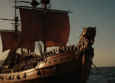 fantasy, Game of Thrones, Targaryen Warship, sun day, outdoors, photography