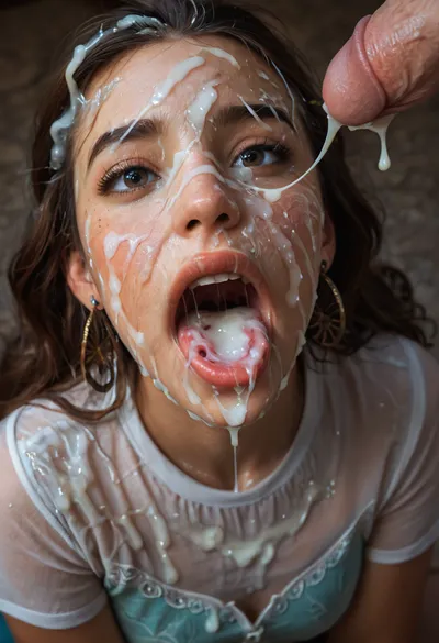 realistic cum, (cum on clothes:1.4), cum on, (Cum flows:1.5), (cum on body:1.4), cum on hair, (cum on face:1.7), bukkake, ((Clothes and body covered with semen)), (mouth wide open:1.4), (mouth filled with cum:1.5), beautiful face, (cum on hair:1.3), woman, cum, on, face, (ginger moana aged 36), <lora:JustCum:2>, <lora:678016_training_data:2>, <lora:cum_in_eye_deepmind:2>